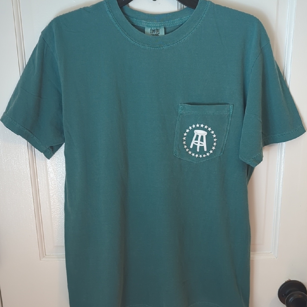 Barstool Sports Green Cotton Pocket Tee M